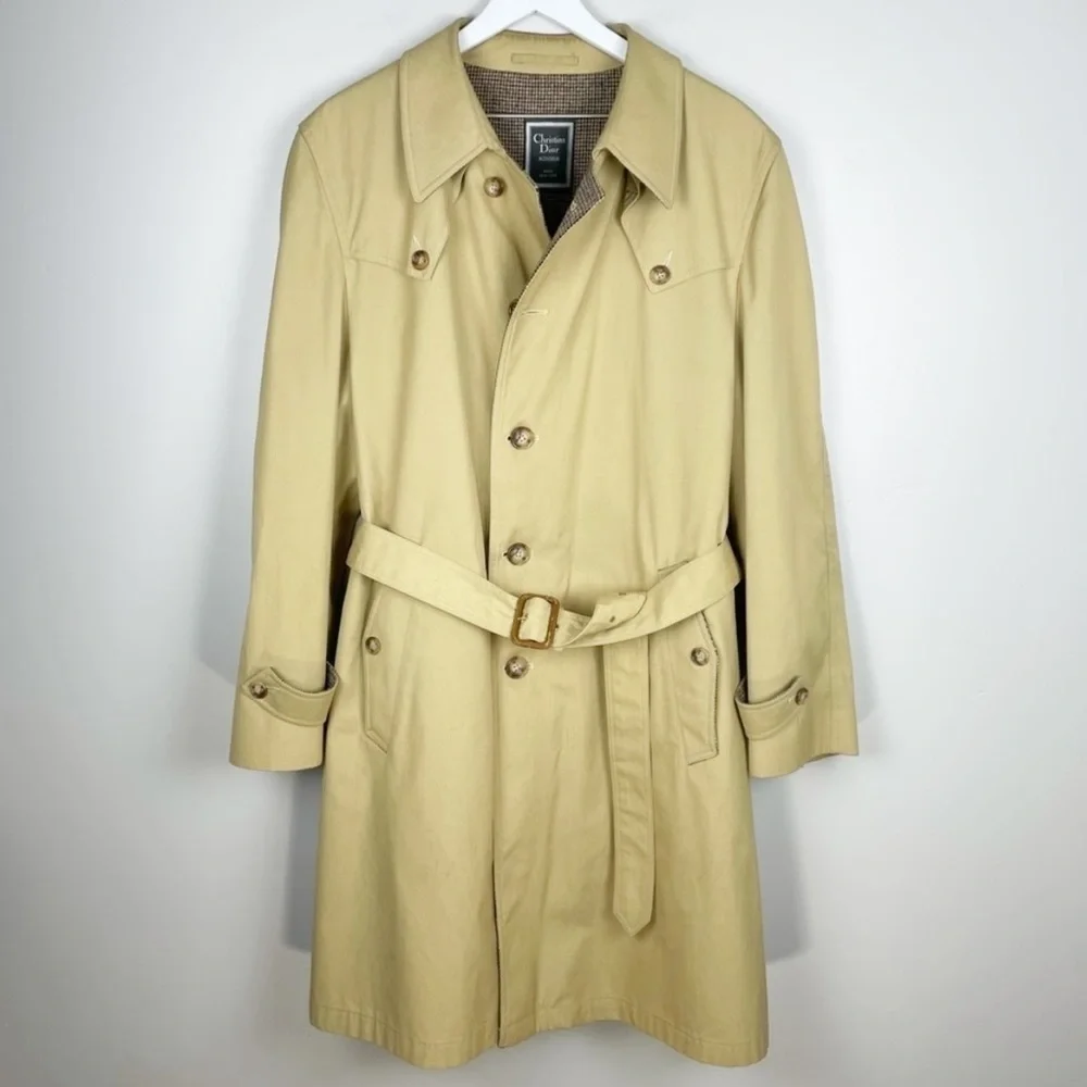 Christian Dior Authentic Vintage Trench Coat 44R - Picture 1 of 16